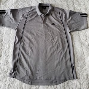 Mens Large Grey & Black Adidas Climalite